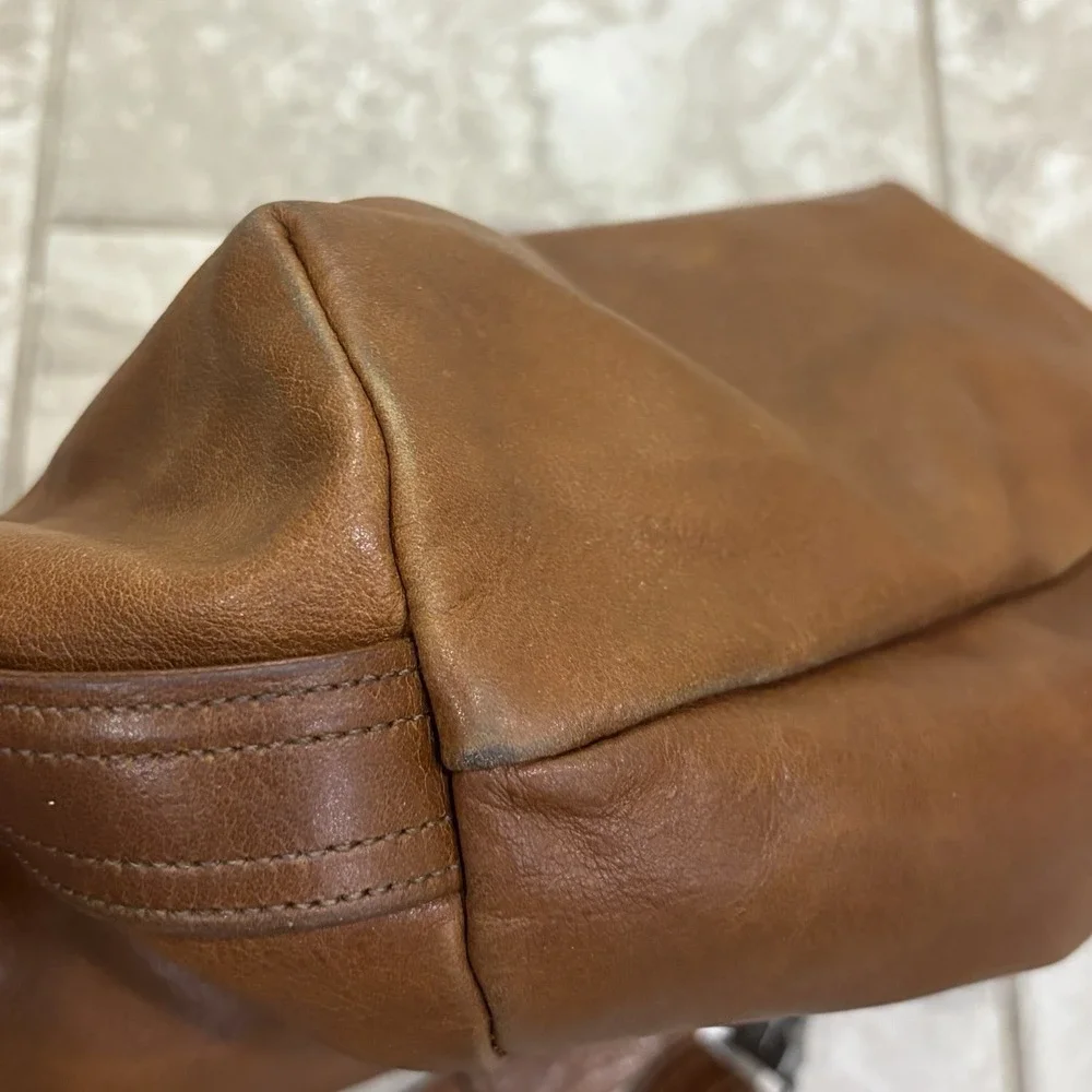Rough & Tumble Brown Lamb Leather Hobo XBody Bag Original Straps USA